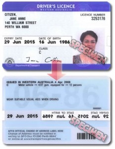 Australian Driver Licence WA Car