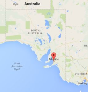 Map Australia. Adelaide, SA