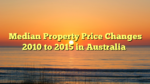 Median Property Price Changes 2010 to 2015 in Australia