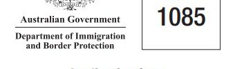 Resident Return visa (RRV) Form 1085