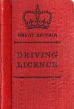 UK red driving licence