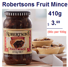 Robertsons Fruit Mince at ALDI Australia